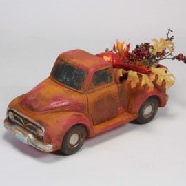 Ceramic Bisque Vintage Truck Container